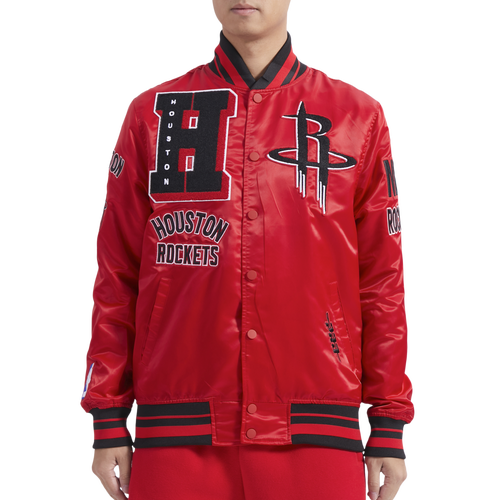  - Pro Standard Houston Rockets Mash Up M Rib Satin Jacket - Red/Black