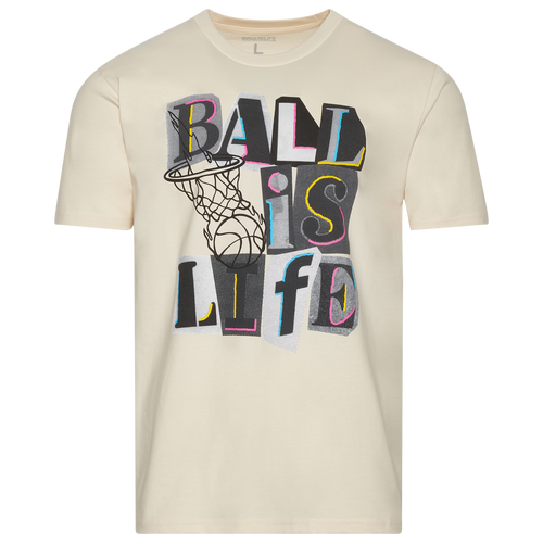 

Ball Is Life Mens Ball Is Life Zine T-Shirt - Mens Natural/Multi Size XL