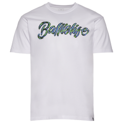 Men's - Ball Is Life Script S/S T-Shirt - White/Blue