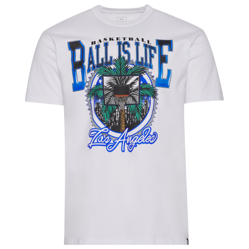 MENS - Ball Is Life LA Palm S/S T-Shirt - Blue/White