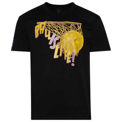 MENS - Ball Is Life Hoop LA S/S T-Shirt - Purple/Yellow