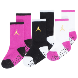 Boys' Infant - Jordan Speckle Gripper Crew Socks - Fushia Blast/Black