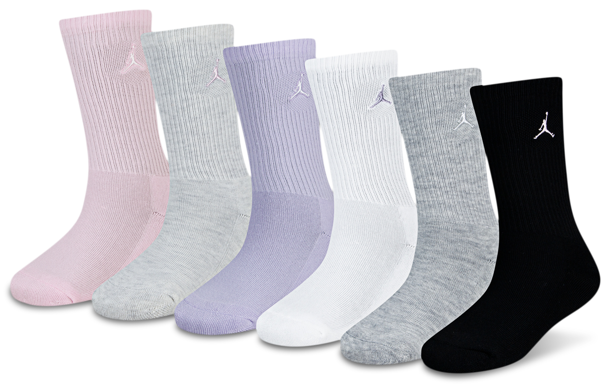 Jordan Everyday Essentials 6 Pack Crew Socks - Girls' Grade School
