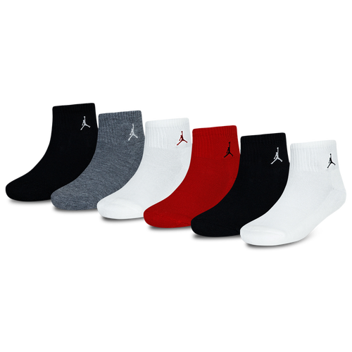  - Jordan Everyday Essentials 6 Pack Quarter Socks - Gym Red/Black White