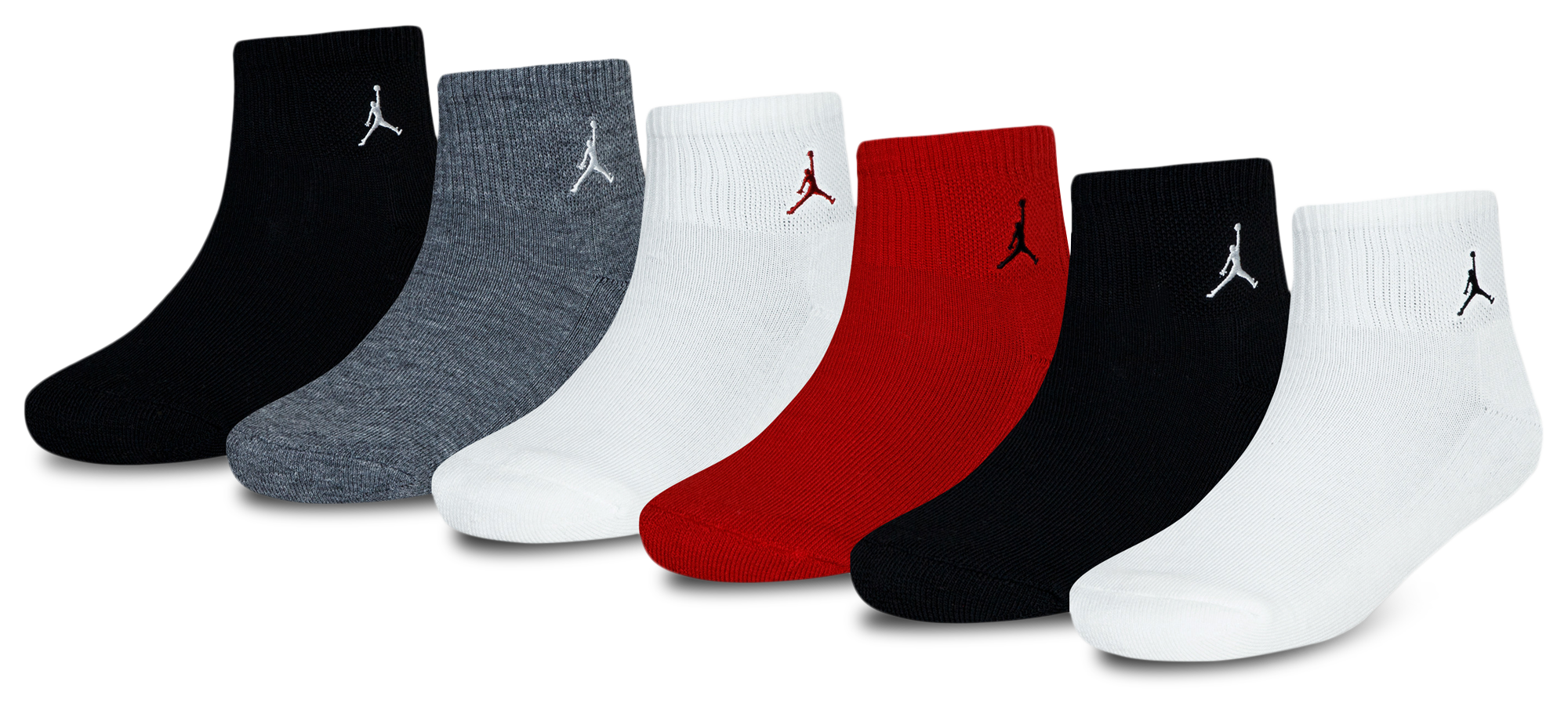 Jordan Everyday Essentials 6 Pack Quarter Socks - Boys' Grade School