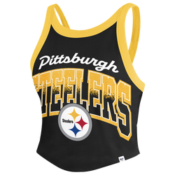 Women's - 47 Brand Steelers Shimmer Shadow Sporty Tank Top - Black