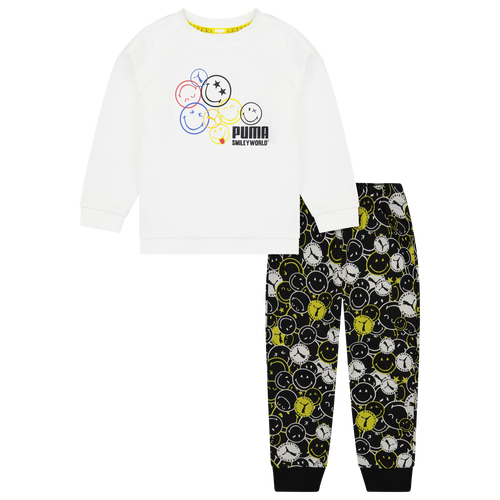 

Girls PUMA PUMA Crew Set - Girls' Toddler White/Black Size 3T