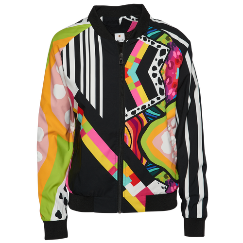 

Abeille Womens Abeille Brewster Bomber Jacket - Womens Black/Multi Color Size XS