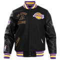 Pro Standard Los Angeles Lakers Retro Classic Varsity Jacket - Pro Standard Black/Purple Yellow