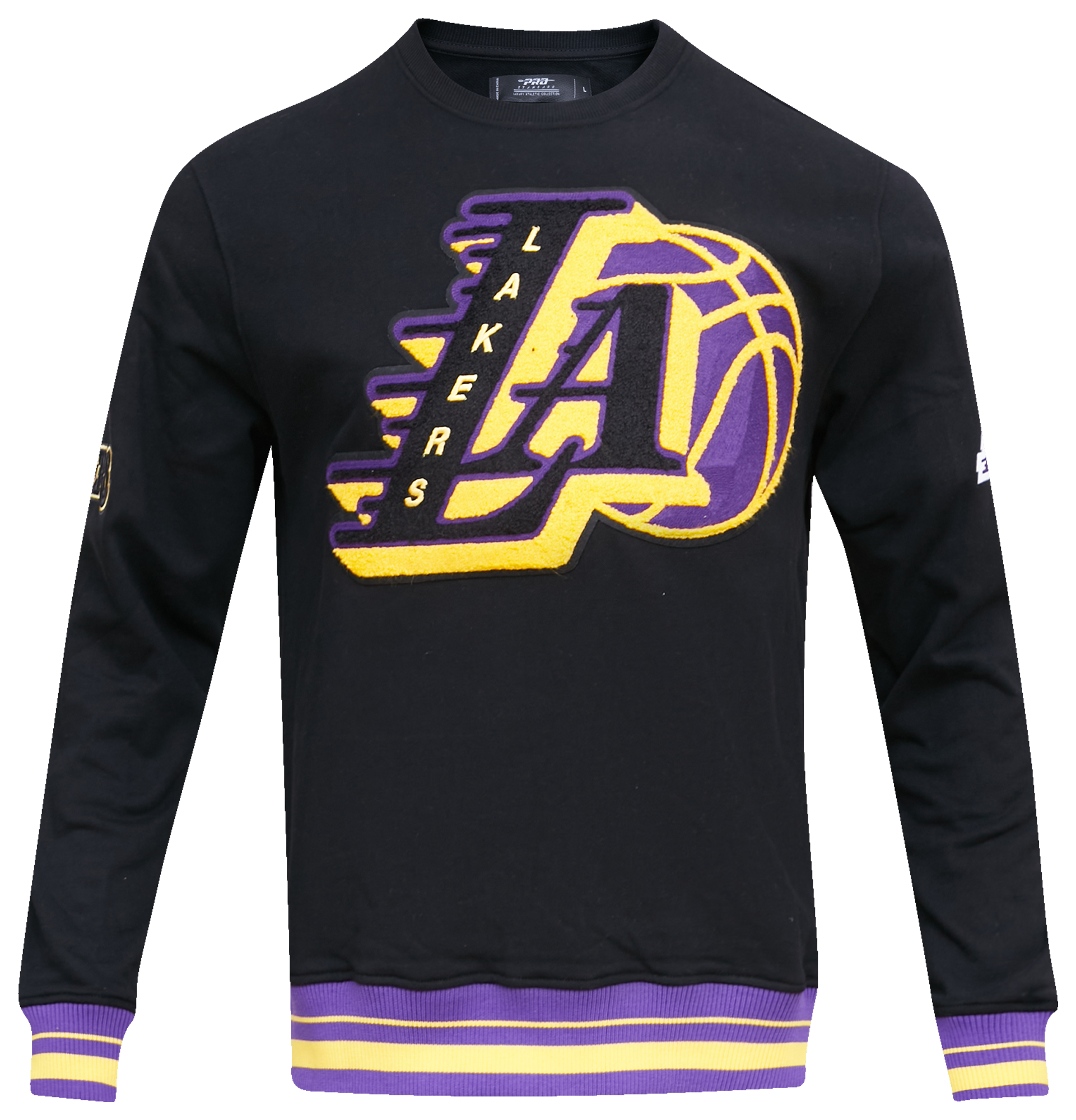 Pro Standard Los Angeles Lakers Mash Up Rib Fleece Crewneck - Men's