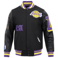Pro Standard Los Angeles Lakers Old English Wool Varsity Jckt - Pro Standard Purple/Black