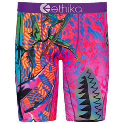 Boys' Grade School - Ethika Graphic Briefs - Purple/Pink