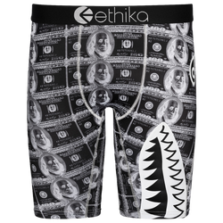 Boys' Grade School - Ethika Graphic Briefs - Black/Grey