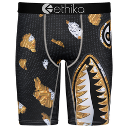 Boys' Grade School - Ethika Graphic Briefs - Black/Gold