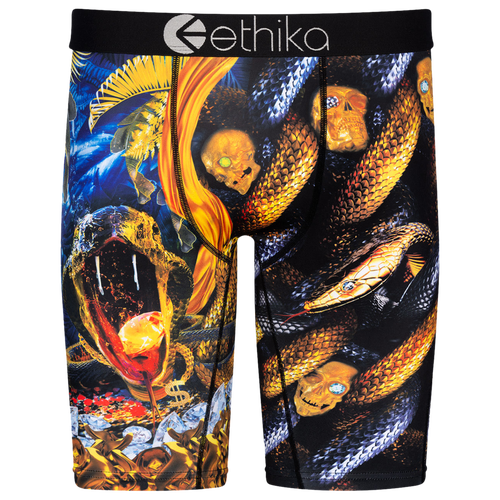 

Ethika Boys Ethika Graphic Briefs - Boys' Grade School Black/Gold Size M