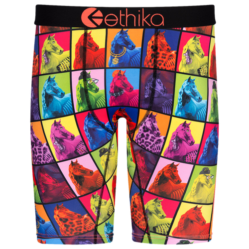 

Ethika Boys Ethika Graphic Briefs - Boys' Grade School Black/Multi Size L