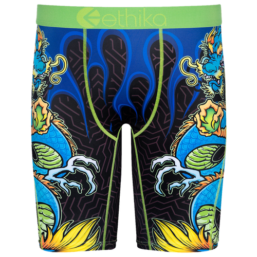 

Boys Ethika Ethika Graphic Briefs - Boys' Grade School Black/Blue Size S