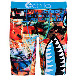 Boys' Grade School - Ethika Graphic Briefs - Black/Red
