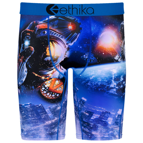 

Boys Ethika Ethika Graphic Briefs - Boys' Grade School Black/Blue Size S