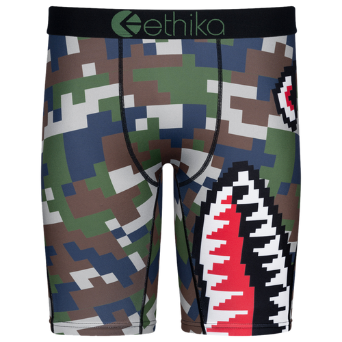 

Boys Ethika Ethika Graphic Briefs - Boys' Grade School Purple/Green Camo Size M