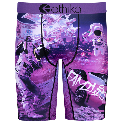 

Boys Ethika Ethika Graphic Briefs - Boys' Grade School Purple/Green Size S