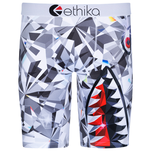

Boys Ethika Ethika Graphic Briefs - Boys' Grade School Silver/White Size M