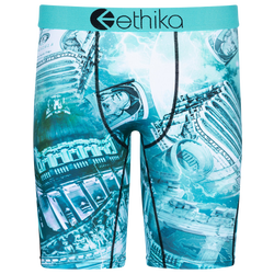 Boys' Grade School - Ethika Graphic Briefs - Teal/White