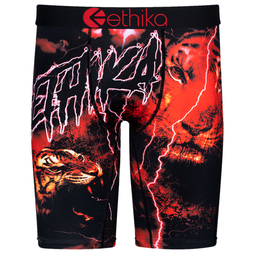 

Boys Ethika Ethika Graphic Briefs - Boys' Grade School Black/Red Size S