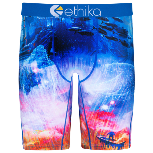 

Boys Ethika Ethika Graphic Briefs - Boys' Grade School Blue/Orange Size M