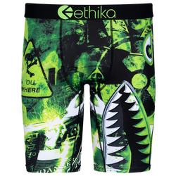 Boys' Grade School - Ethika Graphic Briefs - Black/Green