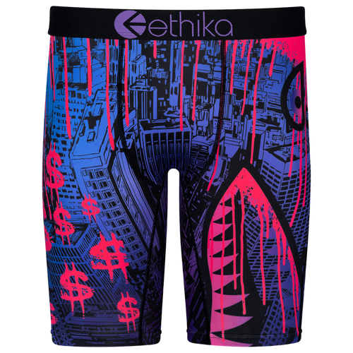 

Boys Ethika Ethika Graphic Briefs - Boys' Grade School Pink/Purple Size M