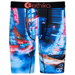 Boys' Grade School - Ethika Graphic Briefs - Black/Turquoise