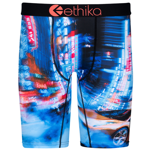 

Boys Ethika Ethika Graphic Briefs - Boys' Grade School Black/Turquoise Size L