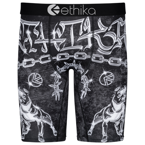 

Boys Ethika Ethika Tuff Dawg Underwear - Boys' Grade School Black/Silver Size L