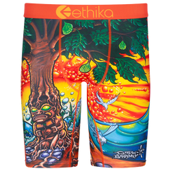 Boys' Grade School - Ethika Tree of Life Underwear - Orange/Green