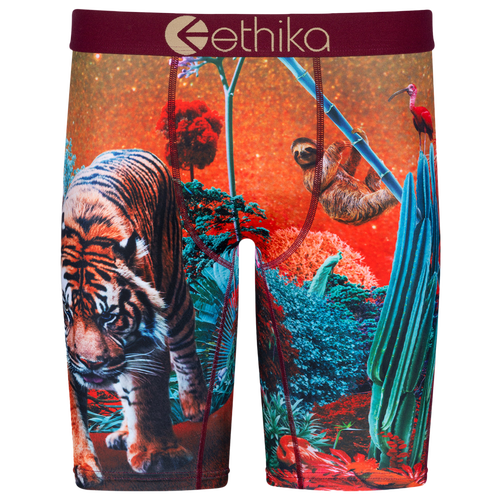 

Boys Ethika Ethika Forest Tiger Underwear - Boys' Grade School Black/Red Size L