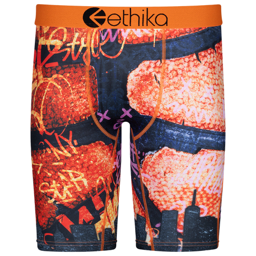 

Boys Ethika Ethika Basketball God Underwear - Boys' Grade School Orange/White Size L