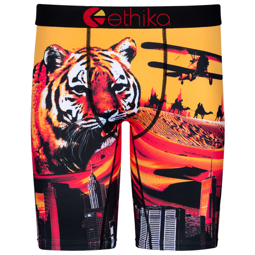 Shop Ethika Boys   African Dream Underwear In Orange/black