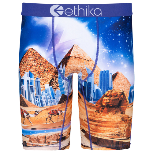 

Boys Ethika Ethika Graphic Briefs - Boys' Grade School Blue/Yellow Size L