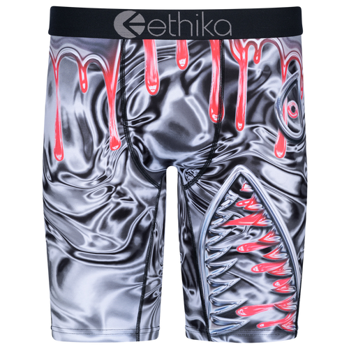 

Boys Ethika Ethika Graphic Briefs - Boys' Grade School Gray/Red Size L