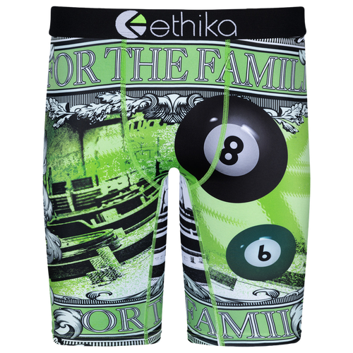 

Boys Ethika Ethika Graphic Briefs - Boys' Grade School Green/Black Size XL