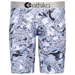 Boys' Grade School - Ethika Graphic Briefs - Gray/Black