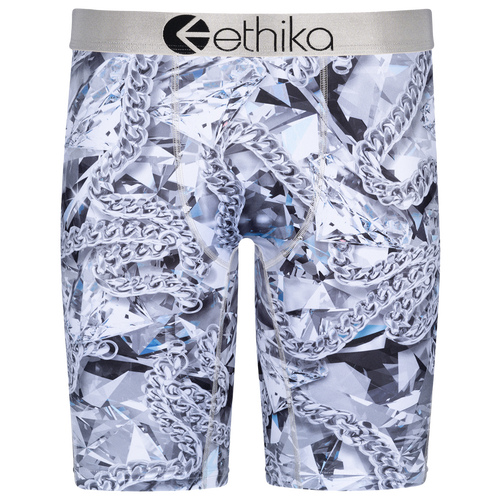 

Boys Ethika Ethika Graphic Briefs - Boys' Grade School Gray/Black Size XL