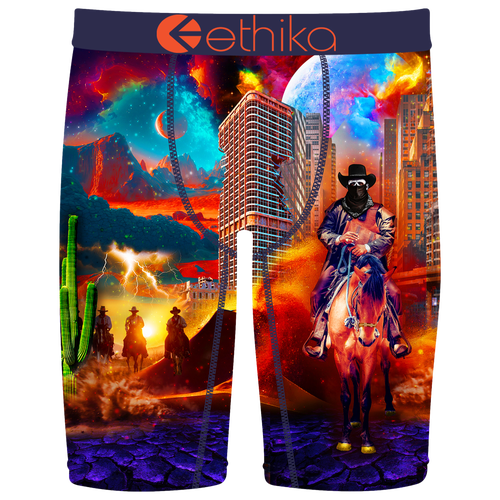 Ethika Boys   Graphic Briefs In Orange/blue