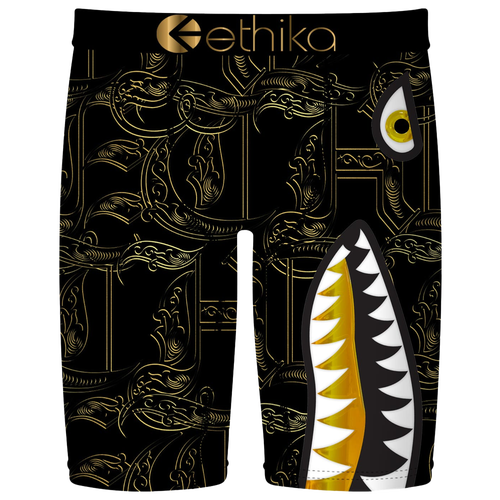 Ethika Boys   Graphic Briefs In Black/gold