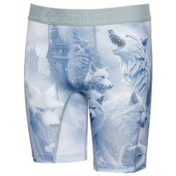 Boys' Grade School - Ethika Graphic Briefs - Gray/White