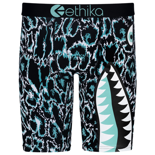 Ethika Boys   Graphic Briefs In Cyan/black
