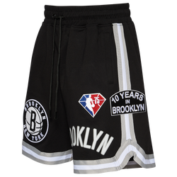 Men's - Pro Standard Nets NBA Team Logo Pro Shorts - Black/Black