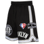 Pro Standard Nets NBA Team Logo Pro Shorts - Men's Black/Black