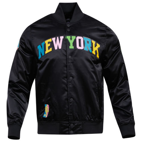 

Pro Standard Mens New York Knicks Pro Standard Knicks Washed Neon Satin Jacket - Mens Black Size XXL